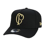 Boné do Corinthians New Era 9Forty Football - Snapback - Adulto PRETO