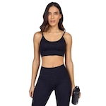 Top Fitness com Bojo Alto Giro Alcinha - Feminino PRETO