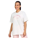 Camiseta Alto Giro Confort - Feminina BRANCO/ROSA