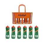 Cesta Scalibu + 6 Squeezes 1Lt Laranja/Verde