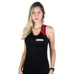 Camiseta Regata Dagg Workout Slim - Feminina PRETO/VERMELHO