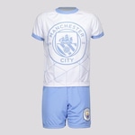 Kit Uniforme SPR Manchester City Maine: Camiseta + Bermuda - Infantil BRANCO