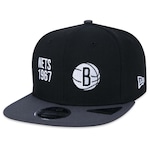 Boné Aba Reta New Era 950 Brooklyn Nets Nba Core 1967 - Snapback - Adulto PRETO