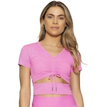 Blusa Cropped Run More Play Time - Feminino ROSA