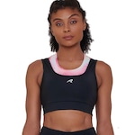 Top Fitness Authen Signature Power - Feminino PRETO/ROSA