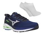 Tênis Mizuno Wave Vitality 5 + 1 Par de Meias - Masculino AZUL ESCURO