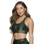 Top Fitness com Bojo Selene com Recorte - Feminino VERDE