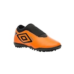 Chuteira Society Umbro Sense Kids - Infantil PRETO/LARANJA