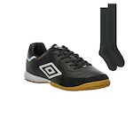 Chuteira Futsal Umbro Speciali Classic + Meião - Adulto PRETO/BRANCO