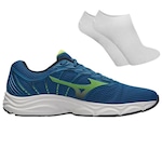 Tênis Mizuno Jet 6 + Par de Meia - Masculino AZUL