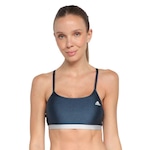 Top Fitness com Bojo adidas Latin Fit Colorblock - Feminino CINZA CLA/AZUL ESC