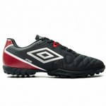 Chuteira Society Umbro Attak Eternal - Adulto PRETO/VERMELHO