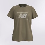 Camiseta New Balance Essentials Logo - Feminina VERDE ESCURO