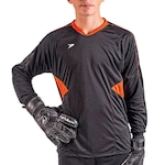 Camisa de Goleiro Poker Manga Longa Dire - Infantil PRETO/LARANJA