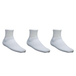 Kit Meias Cano Alto Top Fill Esportiva - 3 Pares - Adulto BRANCO