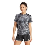 Camiseta adidas Own The Run Allover Print - Feminina PRETO