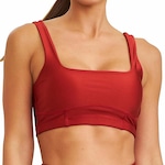 Top Fitness com Bojo Cajubrasil Atlanta com Trançados - Feminino VERMELHO