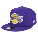 Boné Aba Reta New Era 5950 Los Angeles Lakers - Fechado - Adulto ROXO