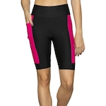 Bermuda de Ciclista Run More Move - Feminina PRETO/ROSA