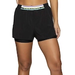 Shorts Run More Color Band - Feminino PRETO/VERDE