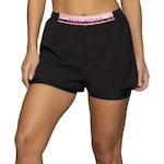 Shorts Run More Color Band - Feminino PRETO/ROSA