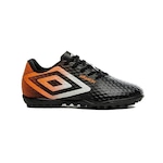 Chuteira Society Umbro Warskin - Infantil PRETO/LARANJA