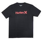 Camiseta Hurley Silk Solid - Masculina PRETO/ROSA