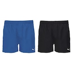 Short Puma Board Curto - 2 unidades - Masculino AZUL/PRETO