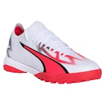 Chuteira Society Puma Ultra Match Tt - Adulto BRANCO/ROSA