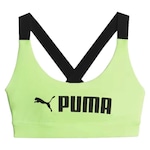 Top Fitness com Bojo Puma Mid Impact Fit Bra - Adulto VERDE