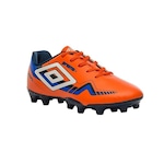 Chuteira Campo Umbro Prisma + - Adulto LARANJA/BRANCO