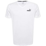 Camiseta Puma Ess V Neck Tee - Masculina BRANCO/PRETO