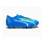 Chuteira de Campo Puma Ultra Play - Adulto AZUL/VERDE CLA