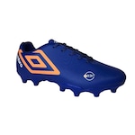 Chuteira de Campo Umbro Orbit - Infantil AZUL/LARANJA