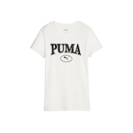 Camiseta Puma Squad Graphic Tee - Feminina BRANCO/PRETO