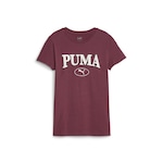 Camiseta Puma Squad Graphic Tee - Feminina VINHO/BRANCO