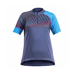 Camisa de Ciclismo Poker Delta - Feminina AZUL