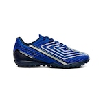 Chuteira Society Umbro Chrome Jr - Infantil AZUL ESC/PRETO