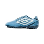 Chuteira Society Umbro Plasma - Adulto AZUL/BRANCO