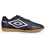 Chuteira Futsal Umbro Glaze - Adulto PRETO/BRANCO