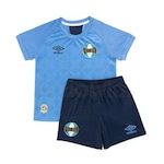 Kit do Grêmio III 2020 Umbro Camisa + Calção - Infantil AZUL