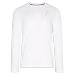 Camiseta Tommy Hilfiger Stretch Slim Fit Long Sleeve - Masculina BRANCO