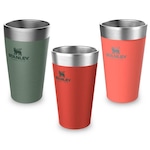 Kit Copos Térmicos Stanley Pint - 473ml - 3 unidades VERMELHO/VERDE