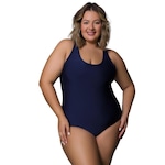 Maiô de Natação Selene Regata Básico Plus Size - Adulto AZUL ESCURO