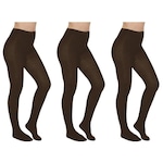 Kit Meias-Calças Selene Inverno Fio 80 - 3 Pares - Feminina PRETO/MARROM