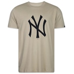 Camiseta New Era New York Yankees Logo Mlb - Masculina MARROM CLARO