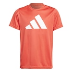 Camiseta adidas Train Essentials Logo - Infantil VERMELHO/BRANCO