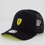 Boné aba Curva Puma Scuderia Ferrari Sptwr Race Trucker - Snapback - Adulto PRETO