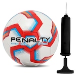 Bola de Futsal Penalty Storm XXIII + Bomba de Ar BRANCO/VERMELHO