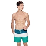 Shorts Speedo Swim Stripes - Masculino VERDE/BRANCO